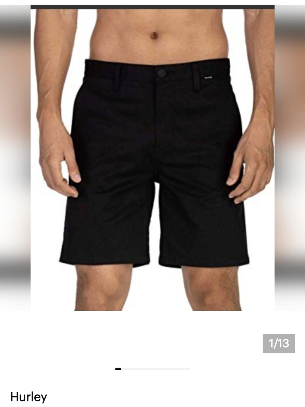 Hurley Shorts Men's Black Chino Sz 29 Worn Once